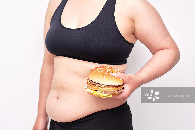 正在节食的超重日本女人图片素材