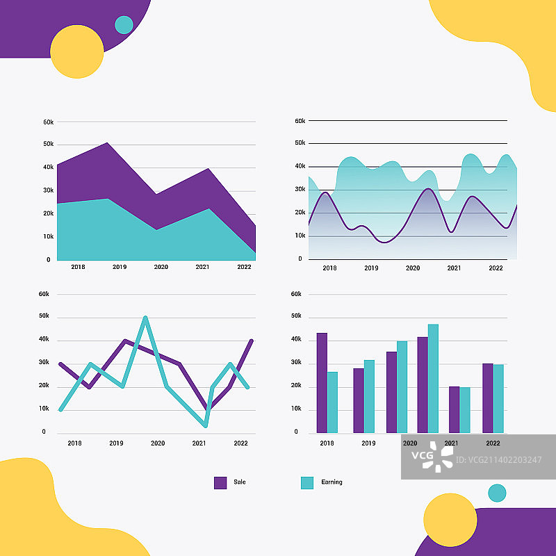 彩色信息图表流程图集合图片素材