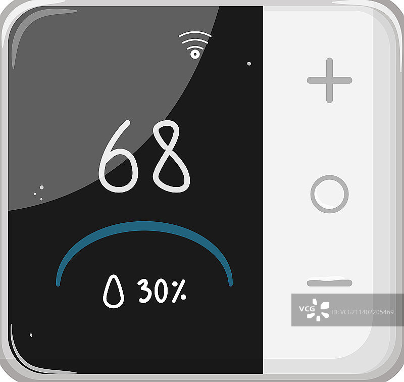 卡通电子智能恒温器图片素材