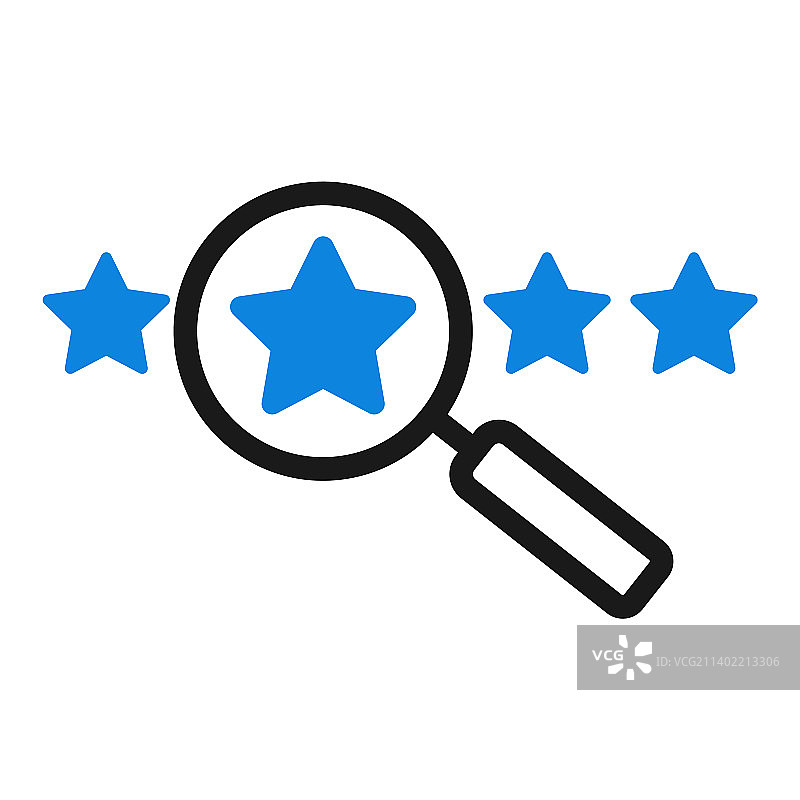 星级评价联系方式放大镜图标图片素材