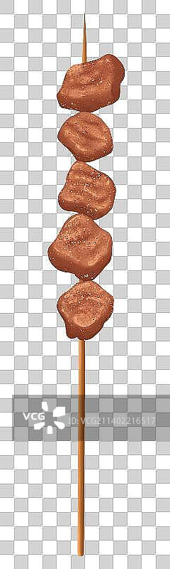 卡通烧烤肉串插画元素图片素材