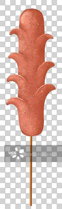 卡通烤肠插画元素图片素材