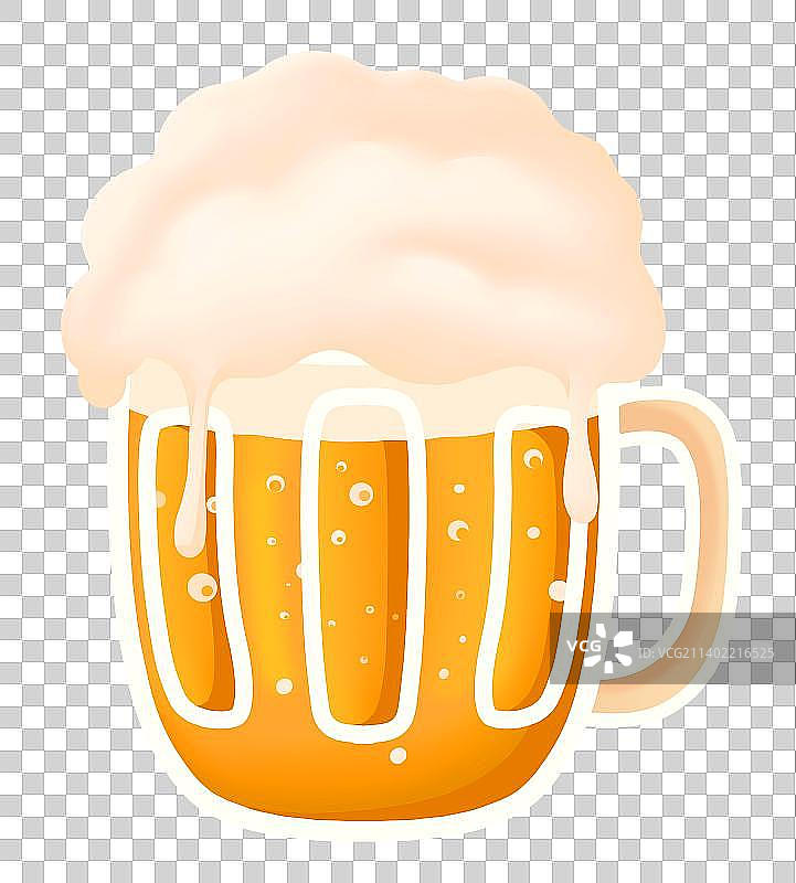 卡通啤酒插画元素图片素材