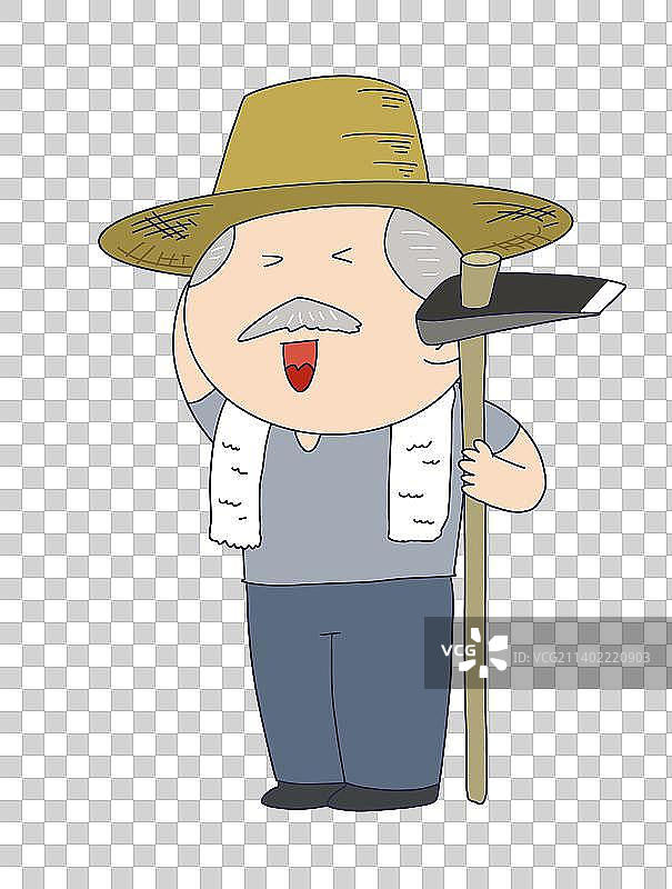 元素：农民伯伯图片素材