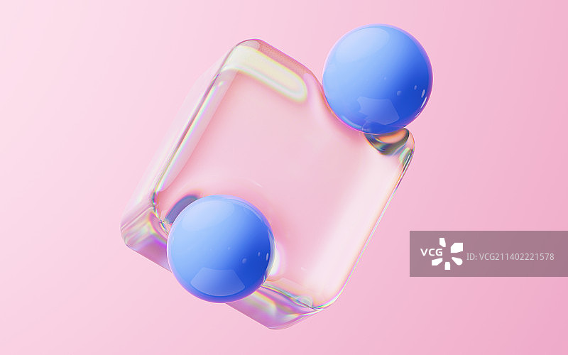 柔软的方块抽象背景3D渲染图片素材