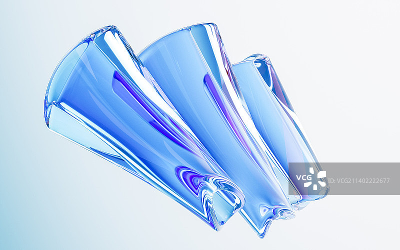 透明渐变玻璃背景3D渲染图片素材