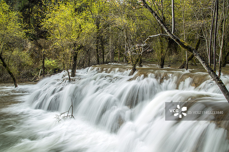 松潘牟尼沟水韵图片素材