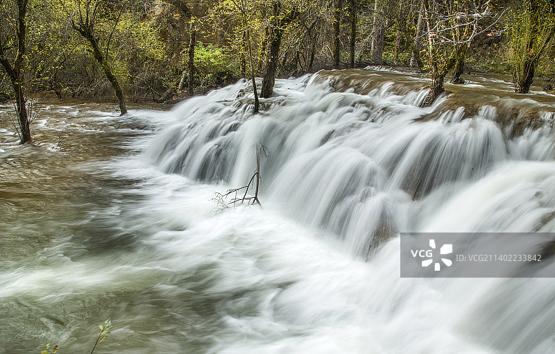 松潘牟尼沟水韵图片素材
