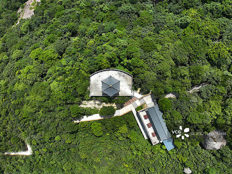 广东省惠州市博罗县罗浮山风景名胜区鹰嘴岩航拍图片素材