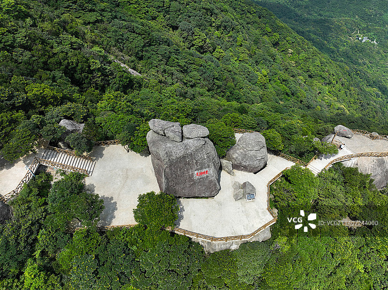 广东省惠州市博罗县罗浮山风景名胜区鹰嘴岩航拍图片素材