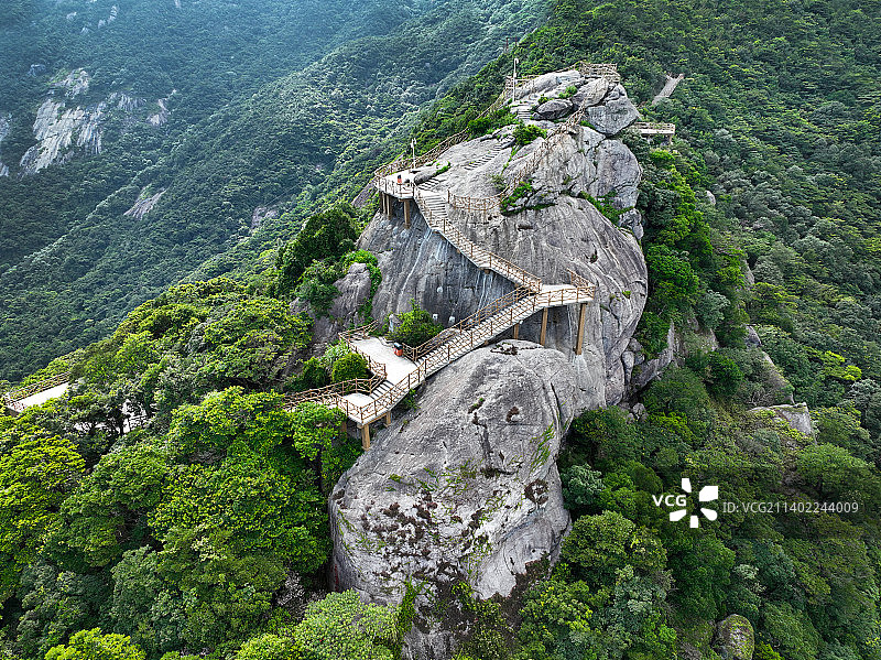 广东省惠州市博罗县罗浮山风景名胜区鹰嘴岩航拍图片素材