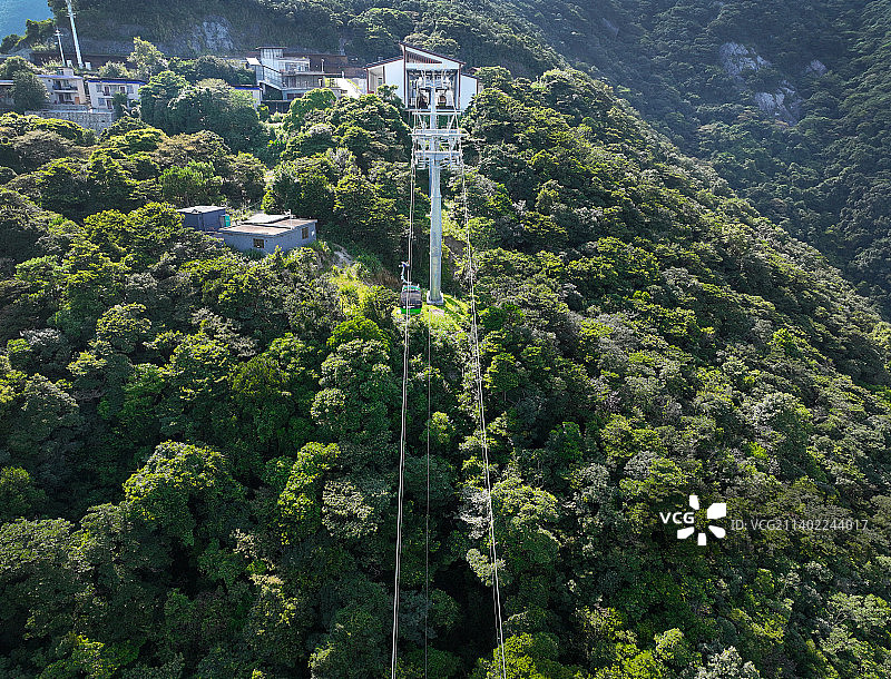 广东省惠州市博罗县罗浮山风景名胜区鹰嘴岩航拍图片素材