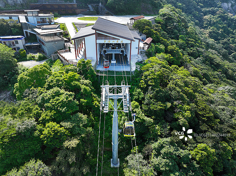 广东省惠州市博罗县罗浮山风景名胜区鹰嘴岩航拍图片素材