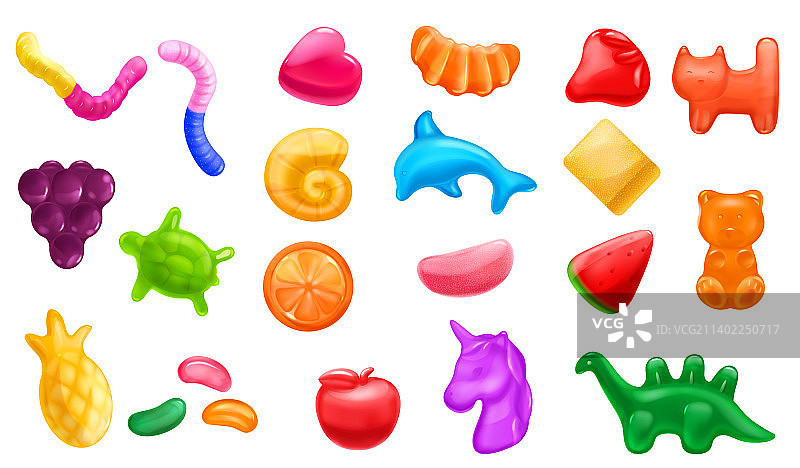 果冻糖果套装图片素材