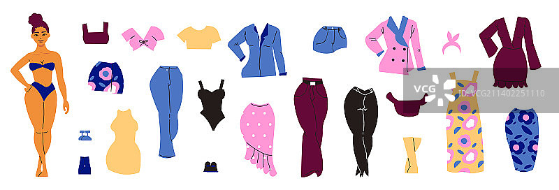 纸娃娃套装图片素材