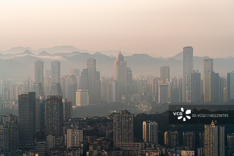 重庆市南岸区南坪城市风景线CBD图片素材