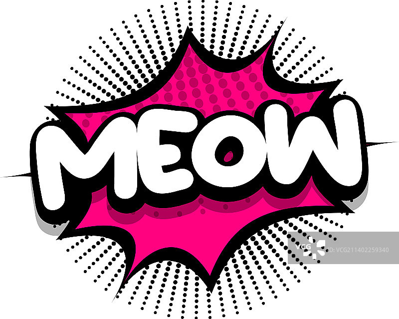 喵咪漫画爆炸气泡图片素材