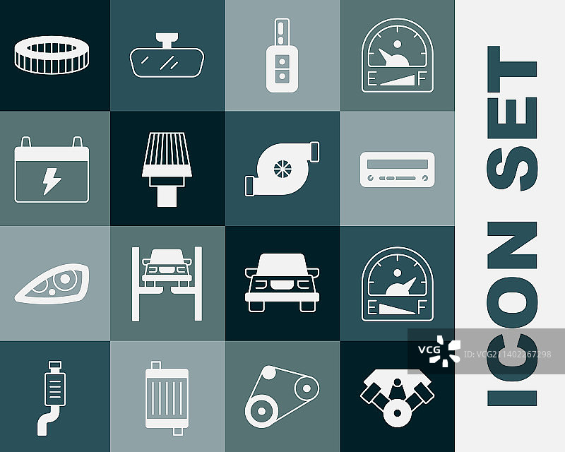 汽车发动机油量表车载音响套装图片素材