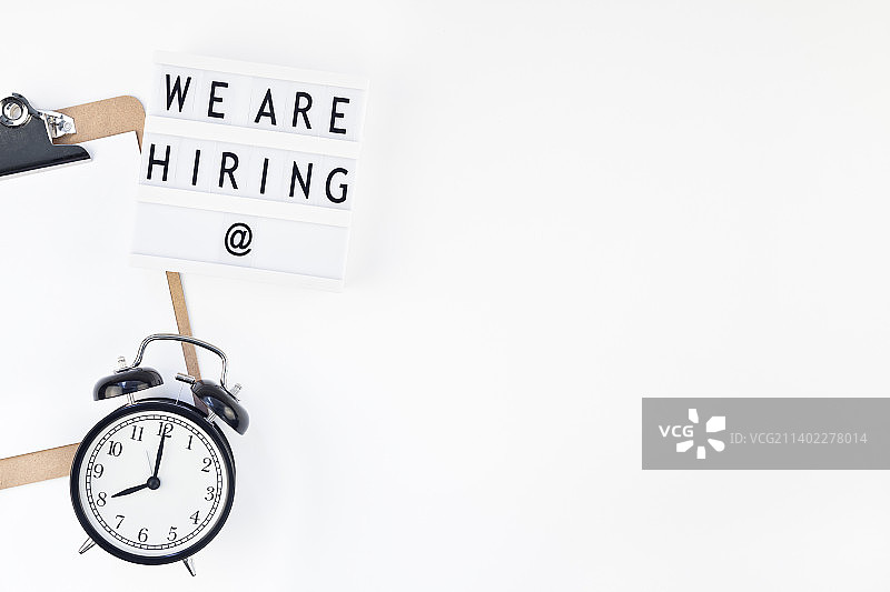 白色背景上的招聘信息图片素材
