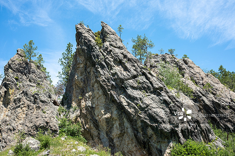 黑山国家森林公园岩层仰视角度照片图片素材