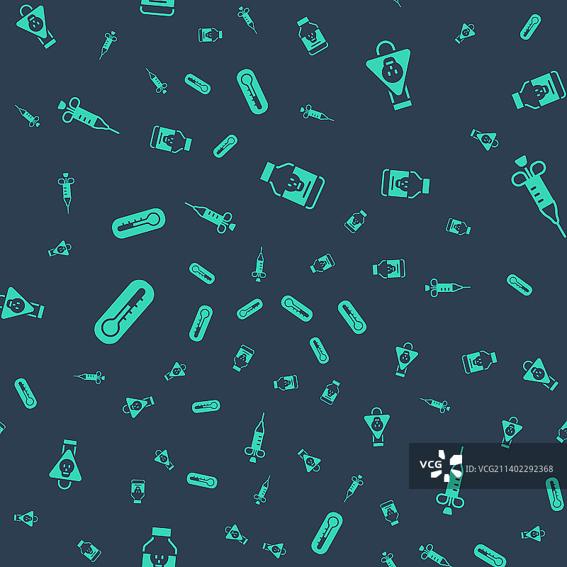 装有药水温度计的毒药丸瓶图片素材