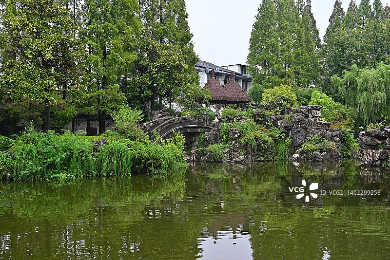 绍兴 沈园 东苑 鹊桥图片素材