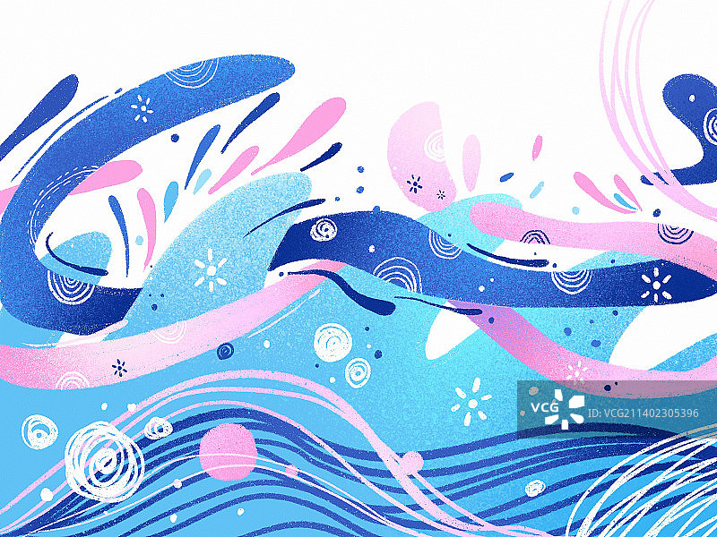 抽象可爱海洋装饰画图片素材