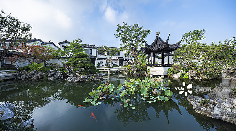 中式园林豪宅图片素材