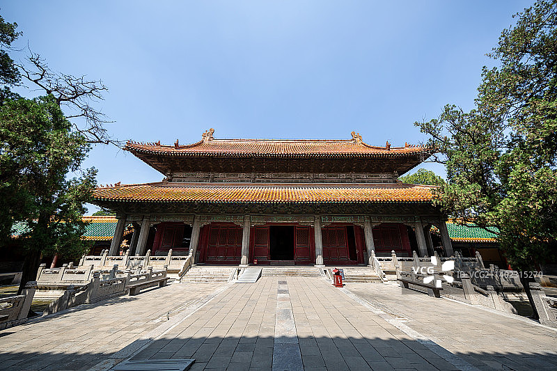 山东济宁曲阜孔庙：寝殿（祭祀孔子夫人亓官氏的殿堂）图片素材