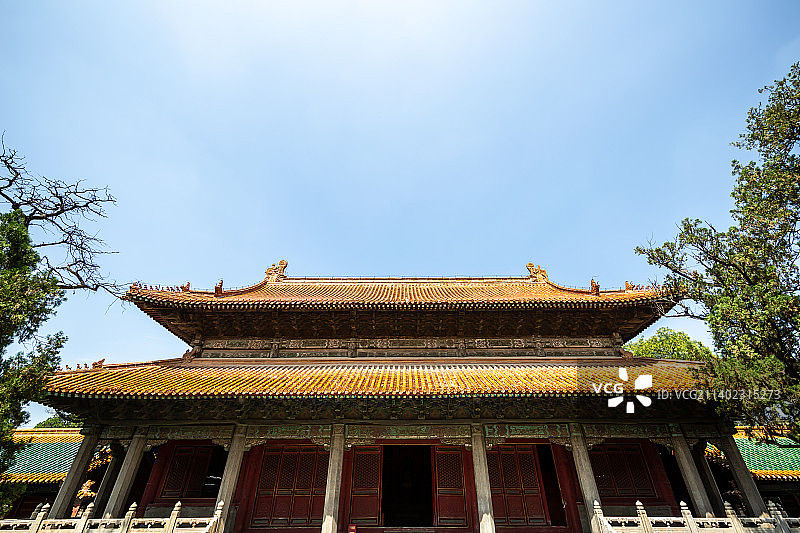 山东济宁曲阜孔庙：寝殿（祭祀孔子夫人亓官氏的殿堂）图片素材