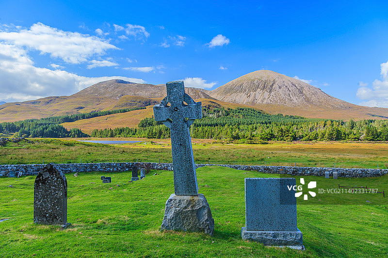 十字架田野的风景图片素材