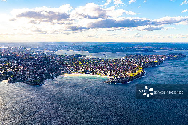 澳大利亚新南威尔士邦迪海滩海天一览图片素材