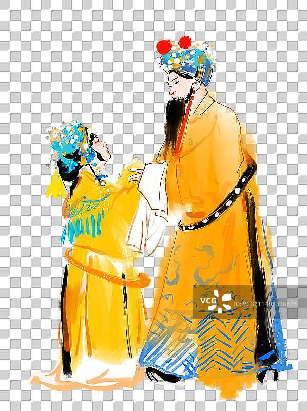 非物质文化遗产插画杨贵妃与唐明皇图片素材