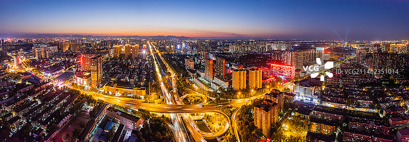 航拍石家庄运河桥图片素材