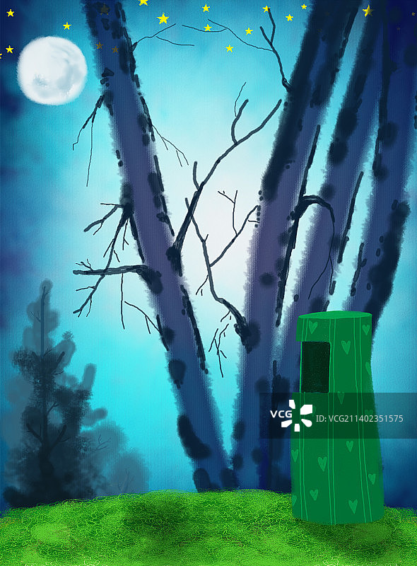 夜空里的那一轮明月图片素材