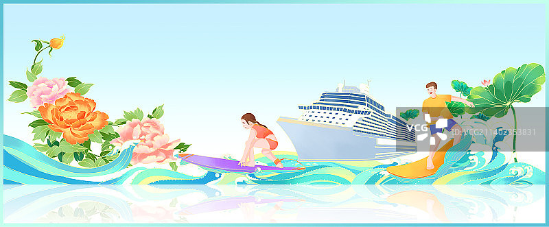 海上冲浪图片素材