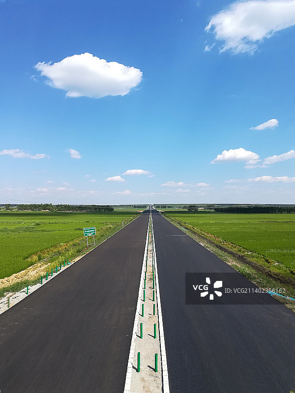 正在修建中的公路，现代交通，黑龙江省齐齐哈尔市依安县图片素材