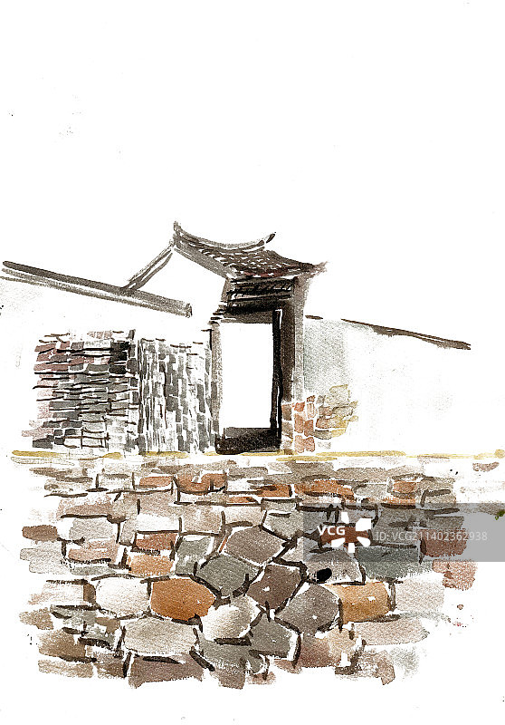 石头院门图片素材