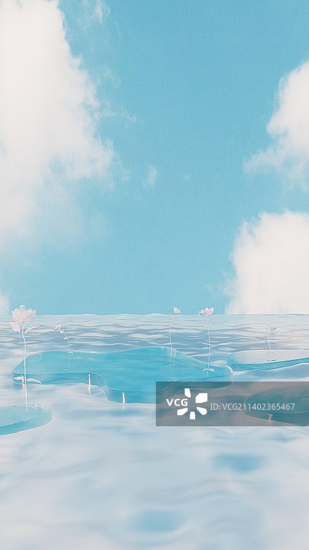 iDSTORE-3D渲染电商场景元宇宙数字艺术产品展示背景图片素材