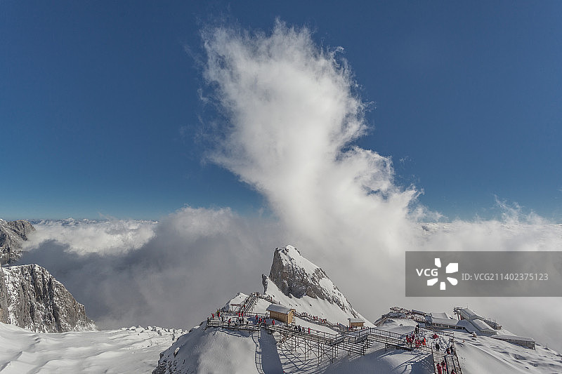 云南丽江玉龙雪山景色图片素材