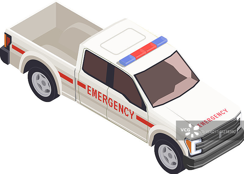 2.5D急救车图片素材