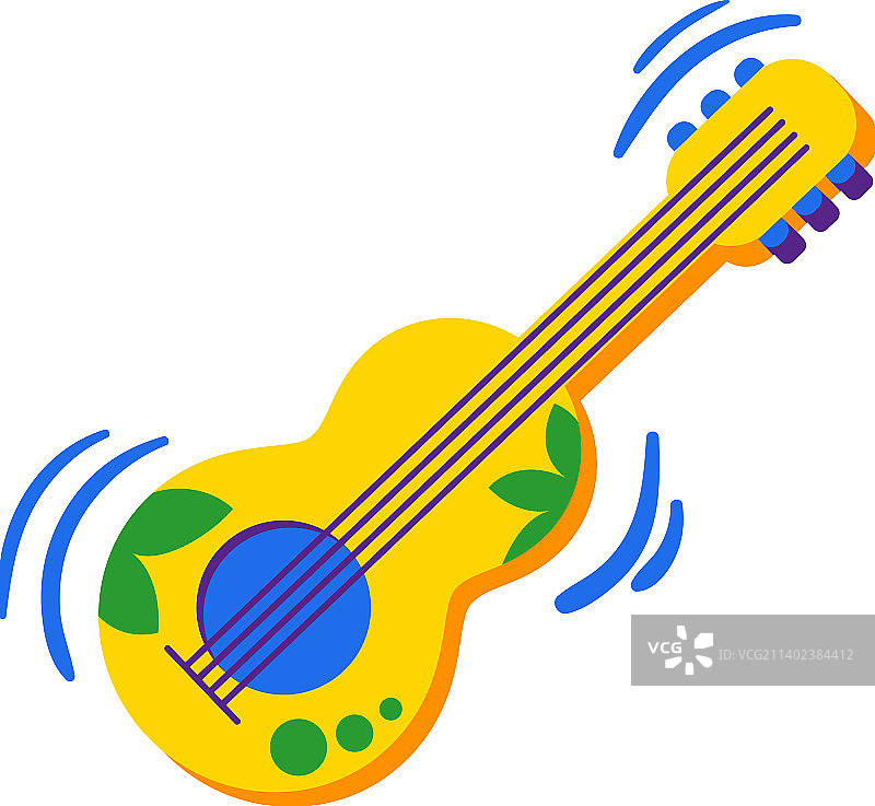 扁平尤克里里琴图片素材