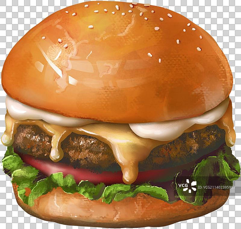 诱人的牛肉汉堡图片素材