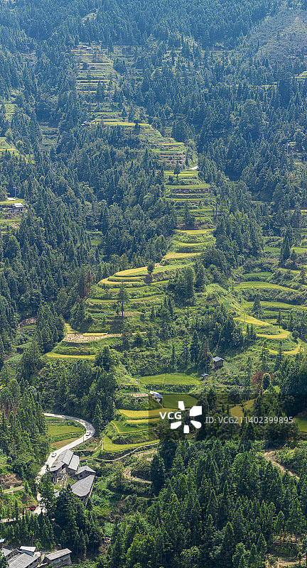 贵州黔东南肇兴侗寨航拍图片素材