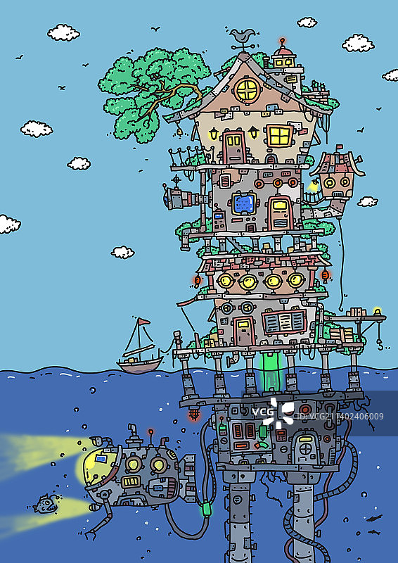 海上小岛图片素材