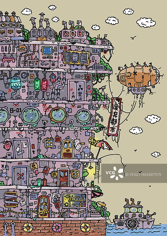 废弃都市图片素材