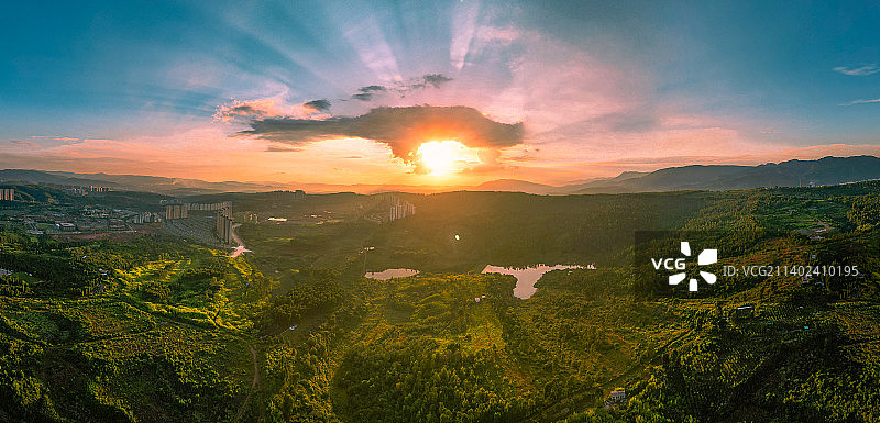 云南的日落图片素材