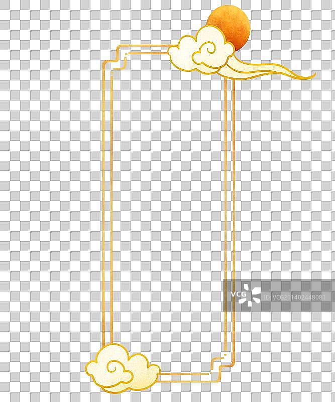 中国风祥云红日边框图片素材