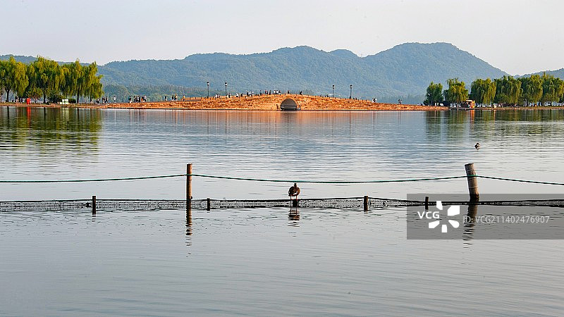 杭州西湖白堤图片素材