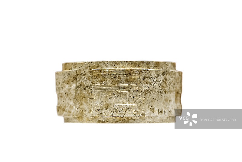 新石器时代良渚文化，神人纹玉琮图片素材